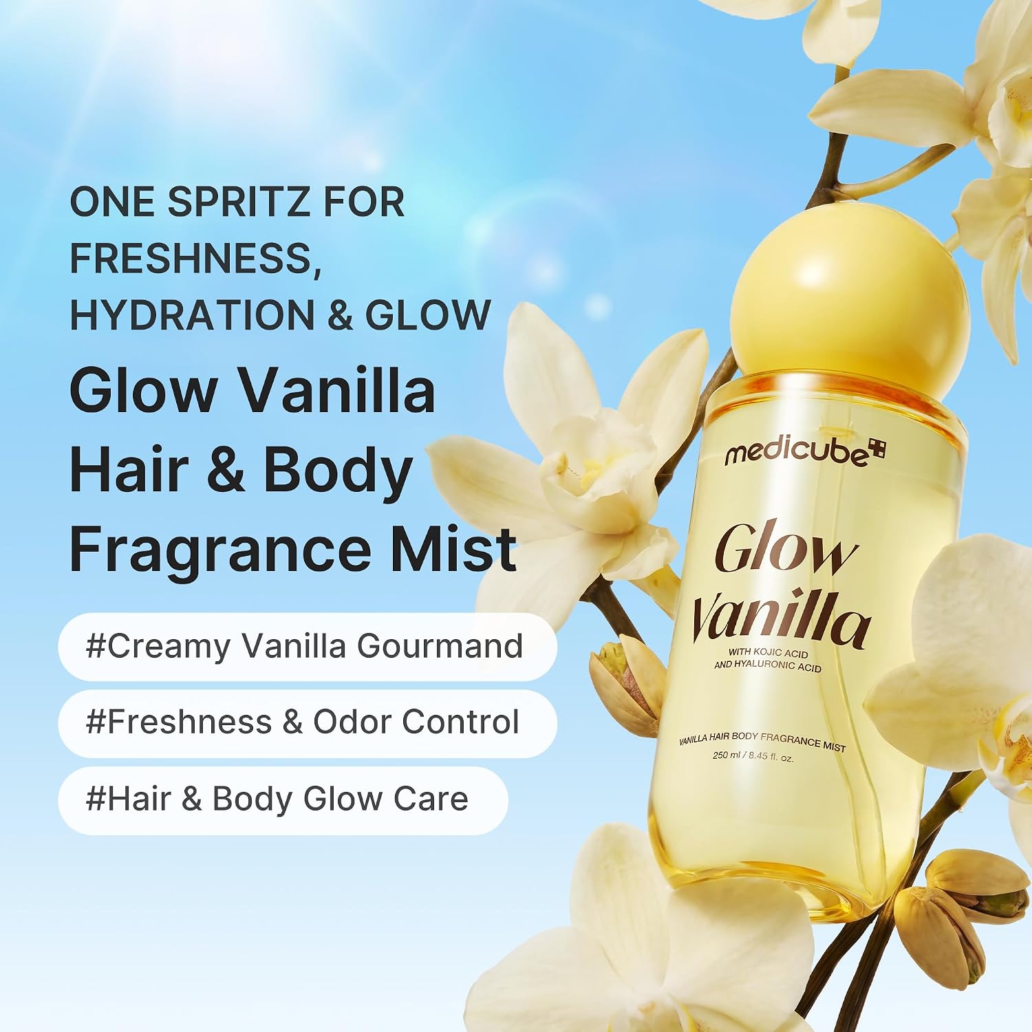 Medicube Glow Vanilla Hair & Body Fragrance Mist (250ml)
