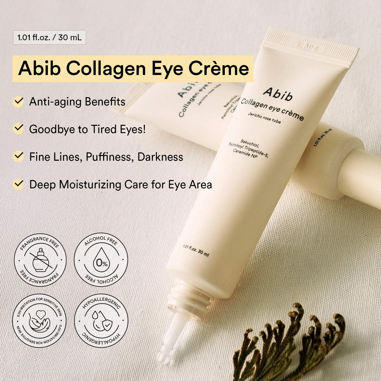 Abib - Collagen Eye Cream Jericho Rose Tube