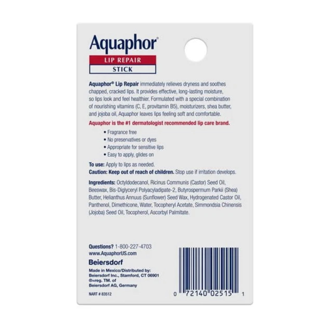 Aquaphor Lip Repair Stick