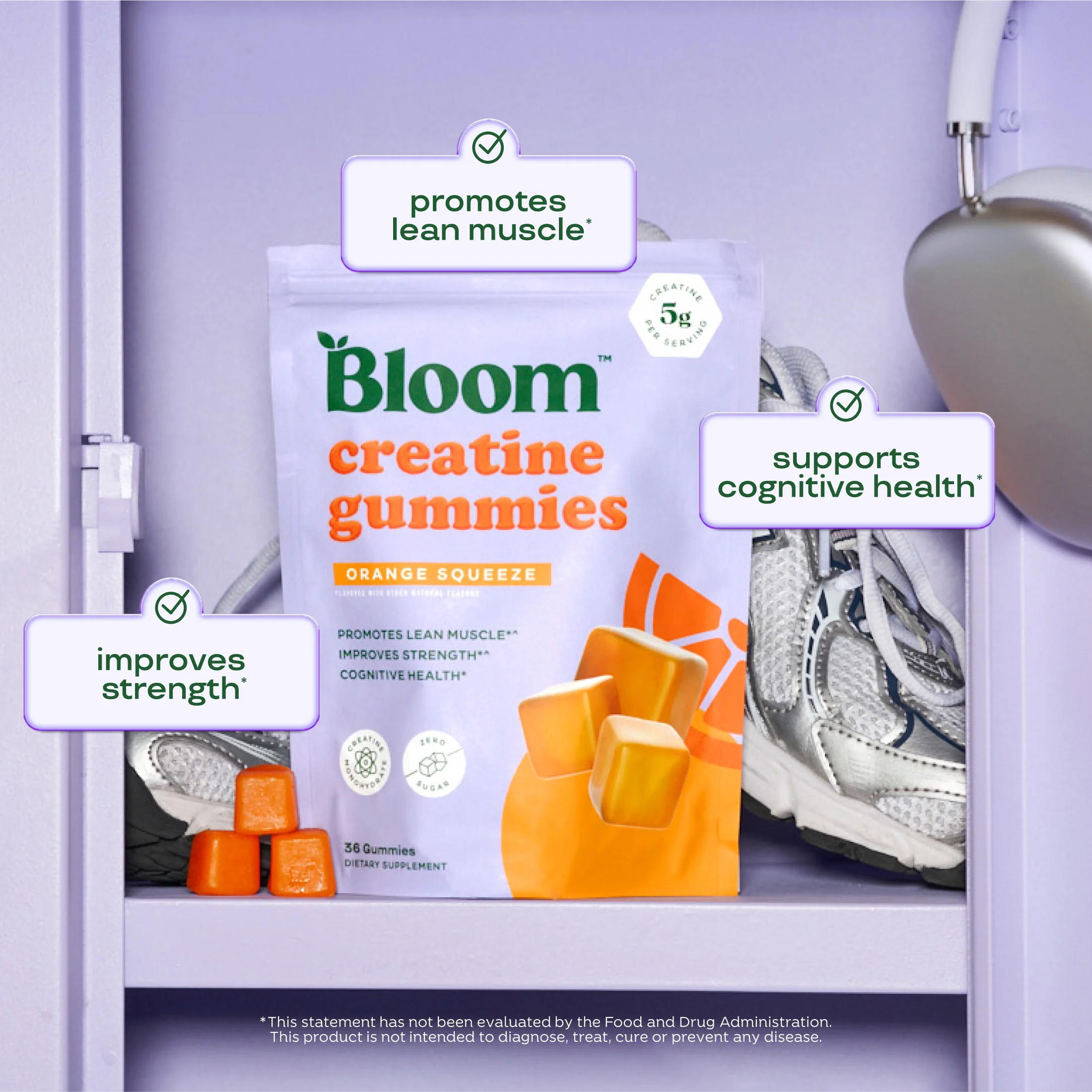 Bloom – Creatine Gummies Orange Squeeze