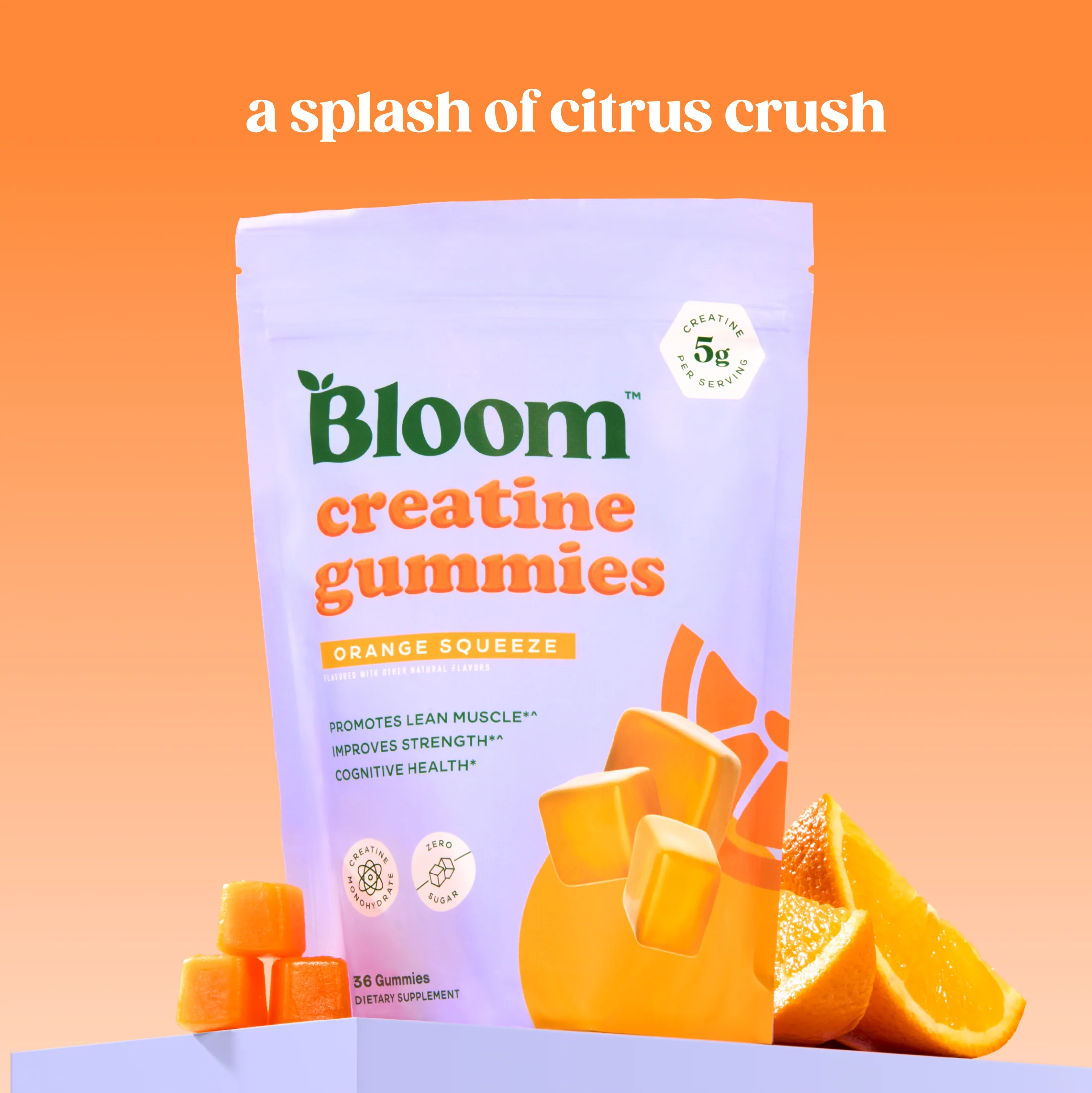 Bloom – Creatine Gummies Orange Squeeze