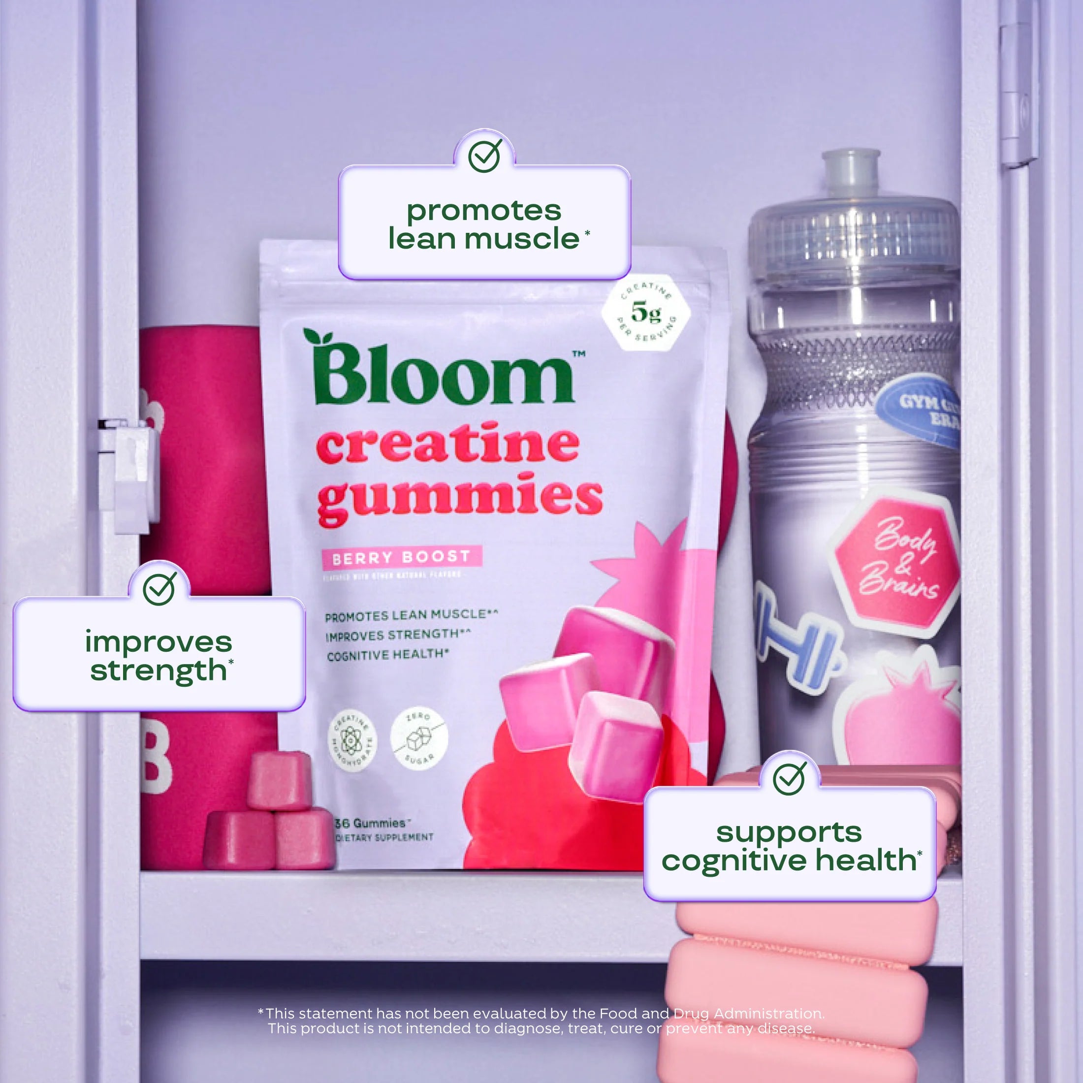Bloom – Creatine Gummies Berry Boost