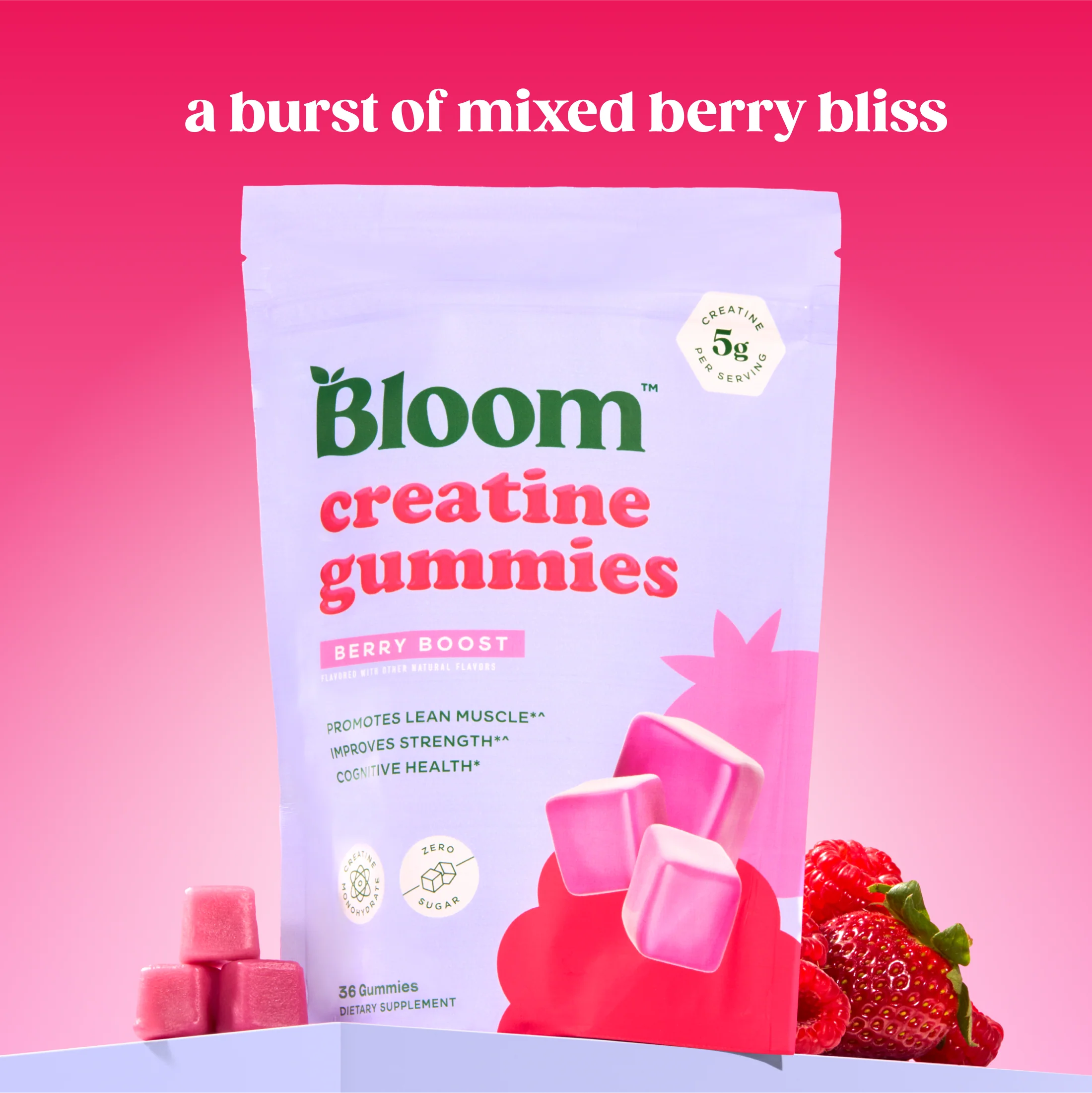 Bloom – Creatine Gummies Berry Boost