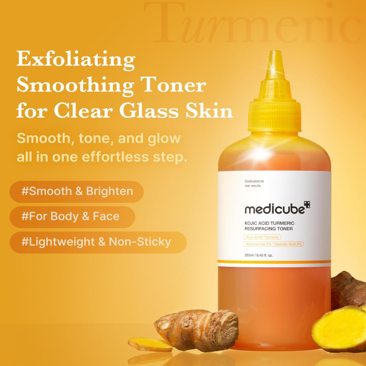 Medicube - Kojic Acid Turmeric Resurfacing Toner (250ml)