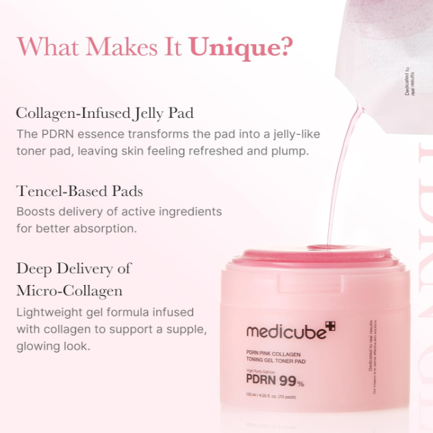 Medicube - PDRN Pink Collagen Toning Gel Toner Pad