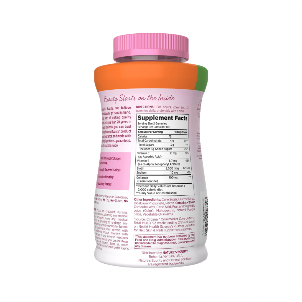 Nature's Bounty - Hair, Skin & Nails + Collagen Pectin (200 gummies)