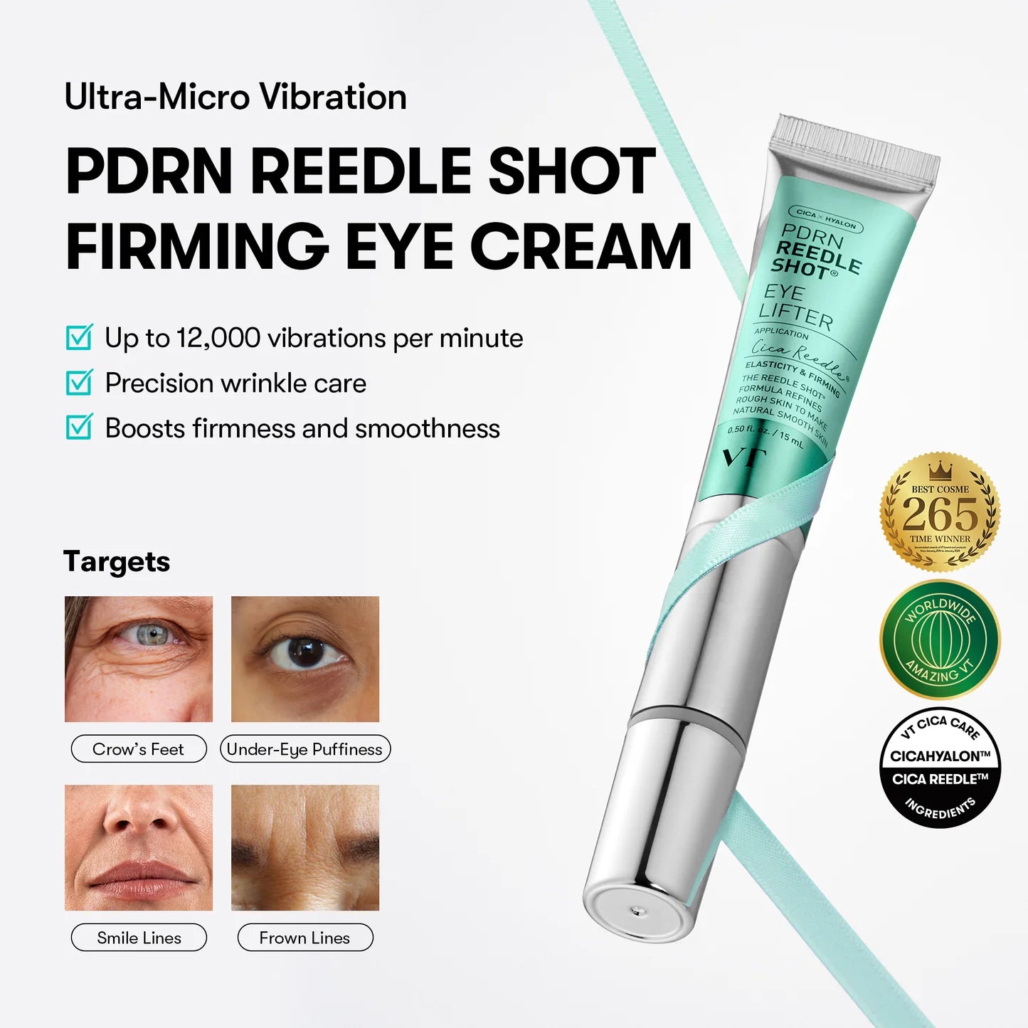 VT Cosmetics PDRN Reedle Shot Firming Eye Cream
