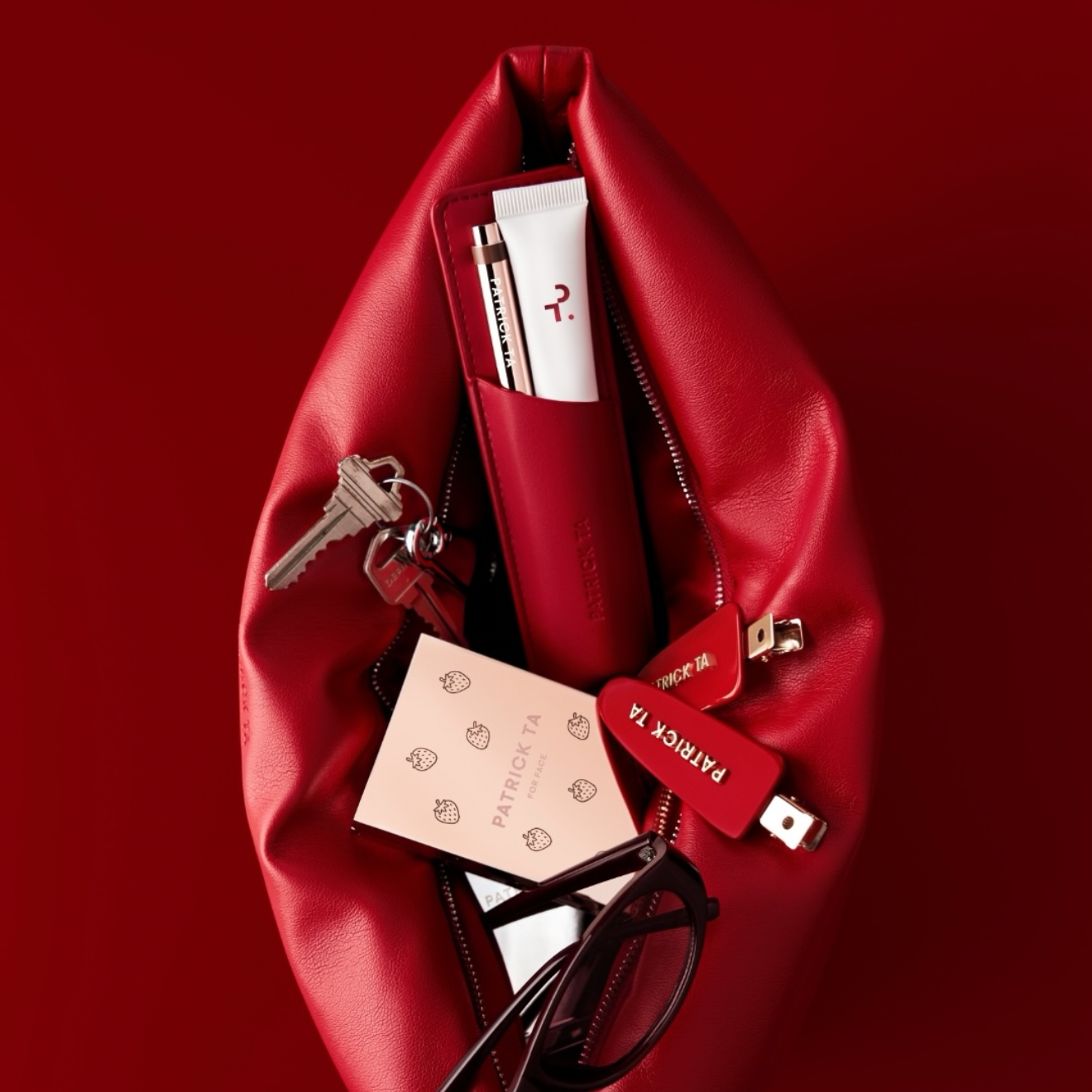 Patrick Ta Limited-Edition Red Puffer Clutch