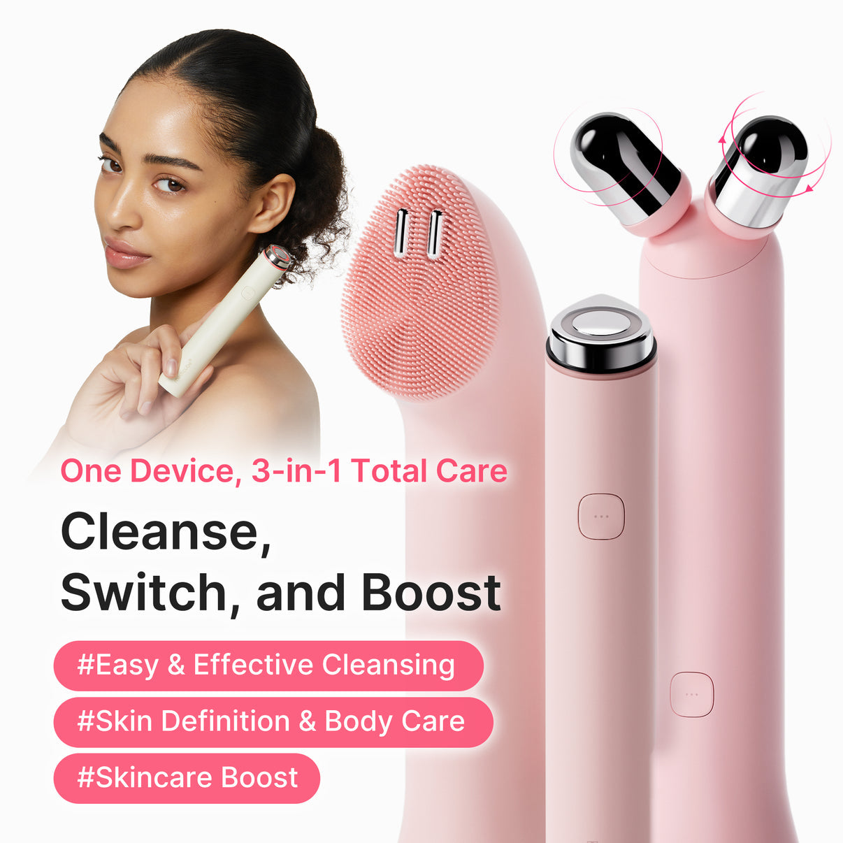 Medicube AGE-R Mini Booster Pro Plus Full Facial Device Pink Set