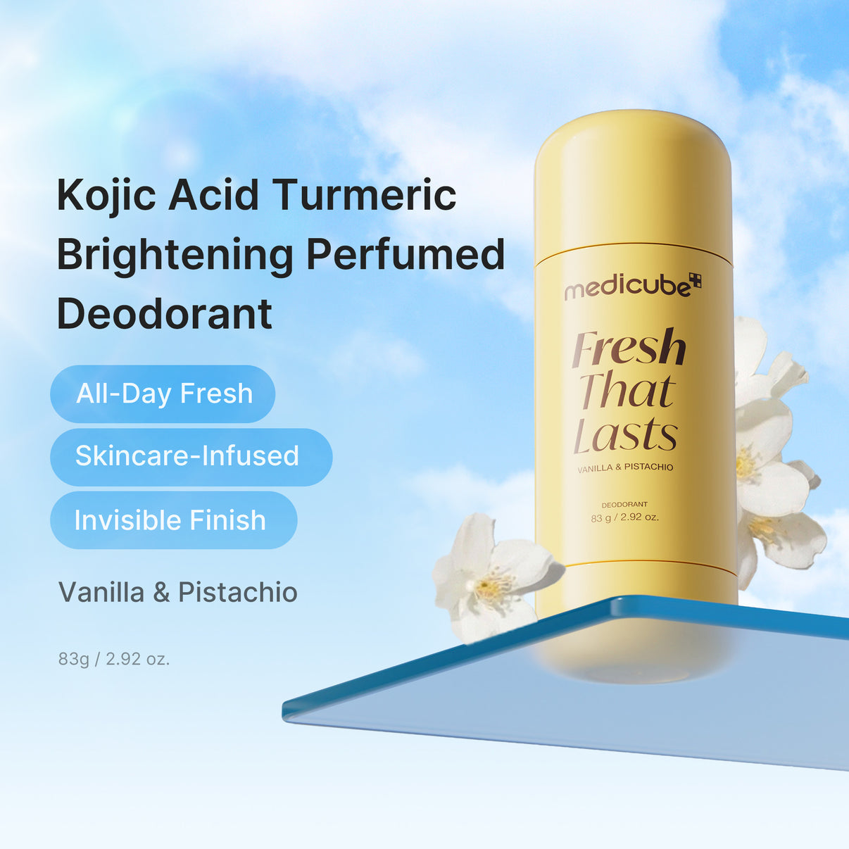 Medicube Kojic Acid Brightening Deodorant – Vanilla & Pistachio