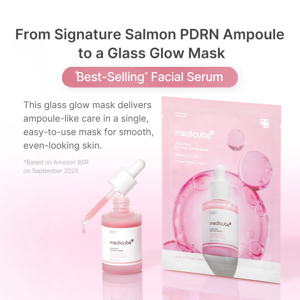 Medicube PDRN Pink Peptide Ampoule Mask (Lançamento)
