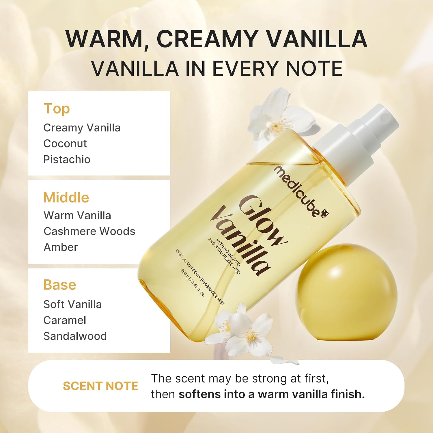 Medicube Glow Vanilla Hair & Body Fragrance Mist (250ml)