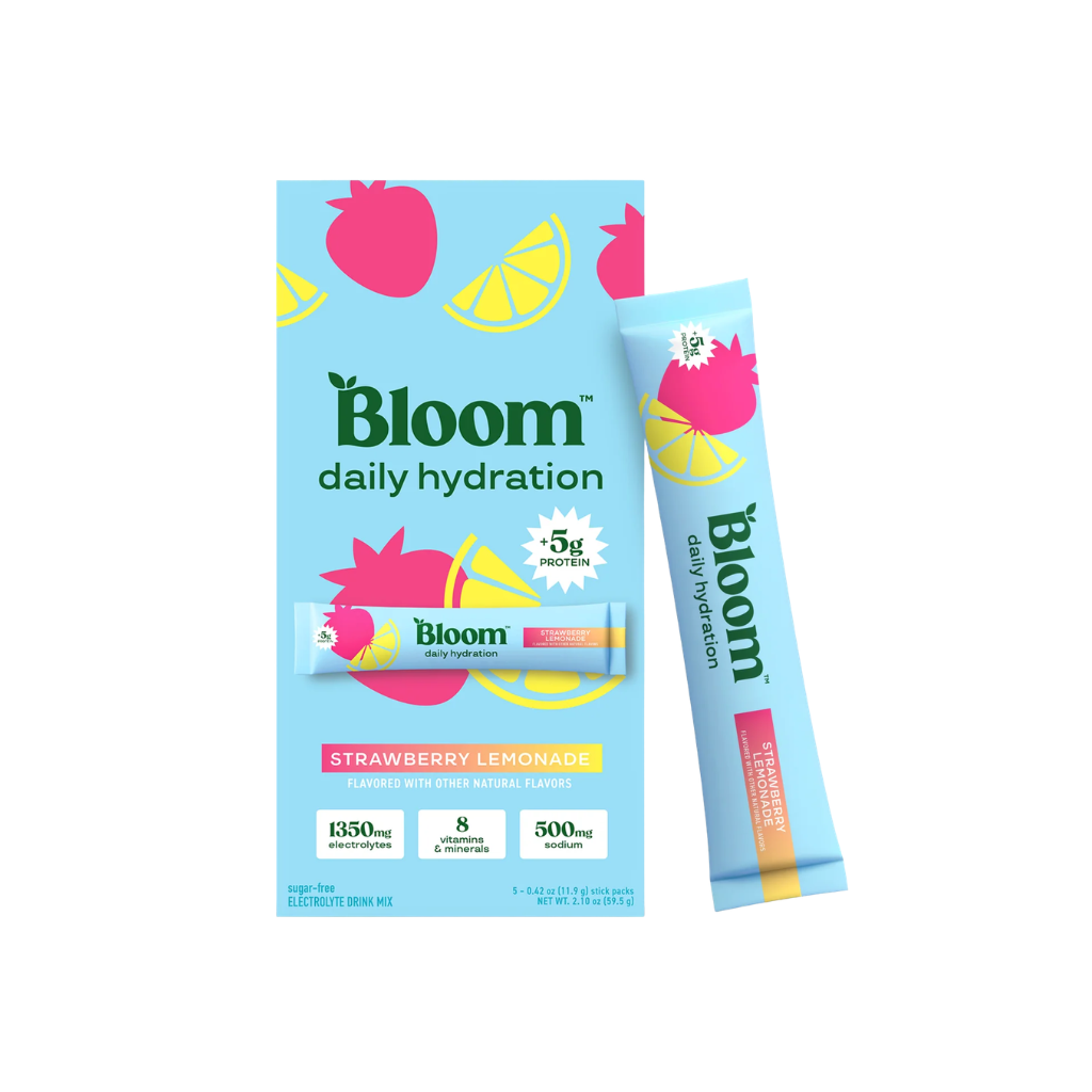 Bloom Nutrition Daily Hydration Sticks Strawberry Lemonade (10 unid.)