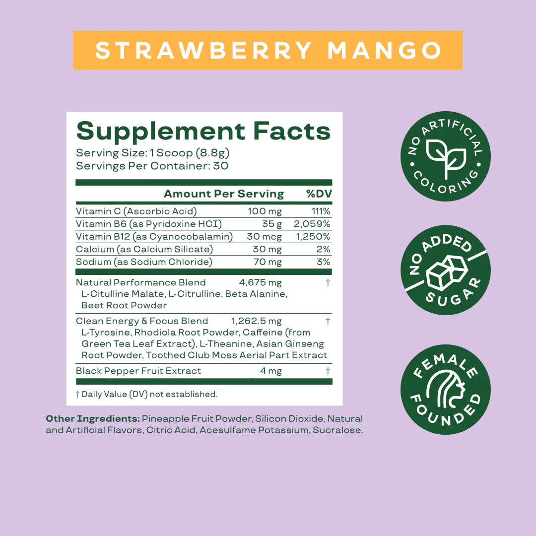 Bloom – High Energy Pre Workout Strawberry Mango
