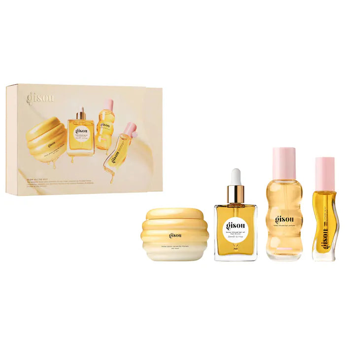 Gisou - Glow All The Way Hair and Lip Gift Set